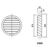 Grilles exterieur circulaires CWO O 125