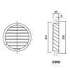 Circular external grille CWO O 160