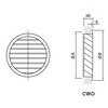 Grilles exterieur circulaires CWO O 100