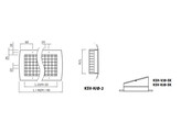 Double deflection grille with angular damper for round ducts