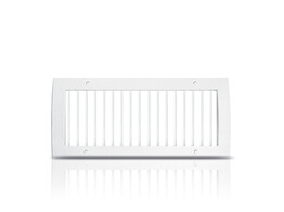 Grille a simple deflexion avec registre droit pour conduits ronds