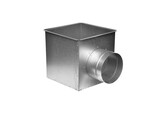 Plenum box SRP 555x555 with side entry O 200 incl. cross bar   damper