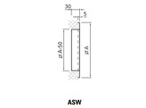 Geperforeerd plafondrooster ASW/1 595x595  545x545   RAL9010