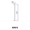 Geperforeerd plafondrooster ASW/B 595x595  RAL9010