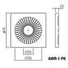 Diffuseurs helicoidaux AWR-1-PK 398x398 O 350  RAL9010